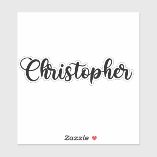Sticker Christopher Nom - Calligraphie manuscrite (Feuille)
