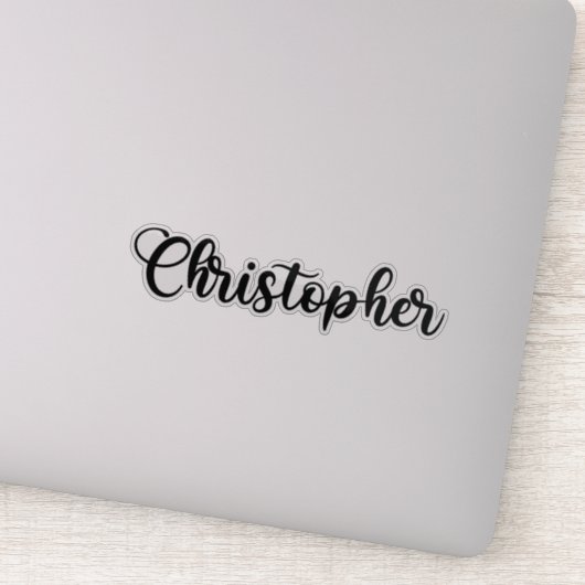 Sticker Christopher Nom - Calligraphie manuscrite (Détail)