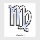 Sticker Chrome Virgo Zodiac Connexion style peau de serpen (Feuille)