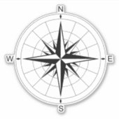 Sticker Chroniques de la luxure : Retro Compass Rose Voyag (Devant)