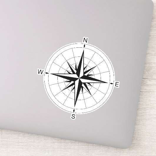 Sticker Chroniques de la luxure : Retro Compass Rose Voyag (Détail)