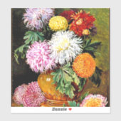 Sticker Chrysanthèmes japonais, célèbre peinture, (Feuille)