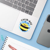 Sticker Chub-bee Funny Chubby Bee Pun (Ordinateur portable avec iPhone)