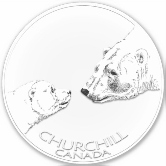 Sticker Churchill Polar Bear Décrets d'art (Devant)