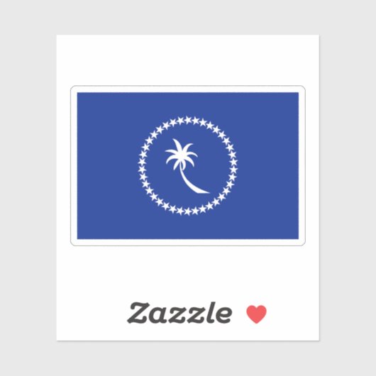 Sticker Chuuk Micronésie (Feuille)