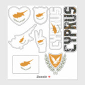 Sticker Chypre Extraordinaire forme les symboles nationaux (Feuille)