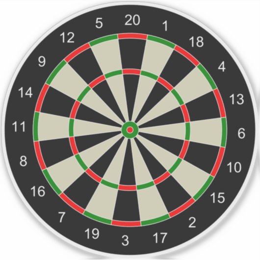 Sticker Cible de flechettes (Devant)