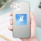 Sticker Ciel bleu avec nuages blancs Abstrait Nature Photo (Téléphone)