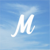 Sticker Ciel bleu avec nuages blancs Abstrait Nature Photo (Recto)