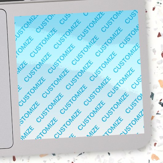 Sticker Ciel bleu (couleur changeable) Motif Ombre et text