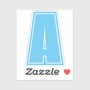 Sticker Ciel bleu Premier Monogramme Calligraphie Chic