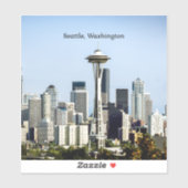 Sticker Ciel de Seattle, Washington (Feuille)