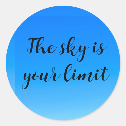 Sticker ciel est votre inspiration limite (Devant)