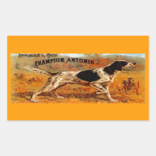Sticker Cigar and Hunting Bird Dog Champion