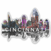 Sticker Cincinnati, Ohio en graffiti (Devant)