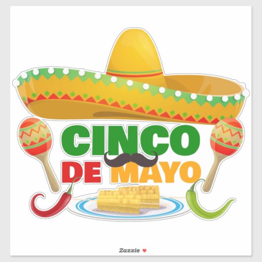Sticker Cinco De Mayo (Feuille)