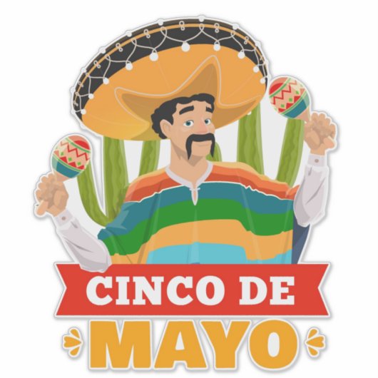 Sticker Cinco De Mayo (Devant)