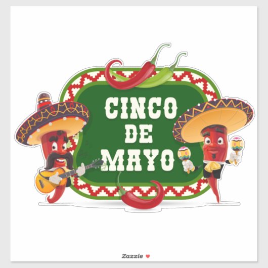 Sticker Cinco De Mayo (Feuille)