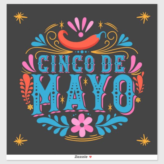 Sticker Cinco De Mayo (Feuille)