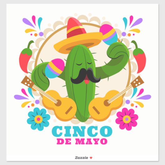 Sticker Cinco De Mayo (Feuille)