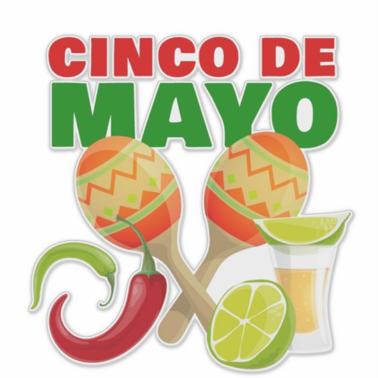 Sticker Cinco De Mayo (Devant)