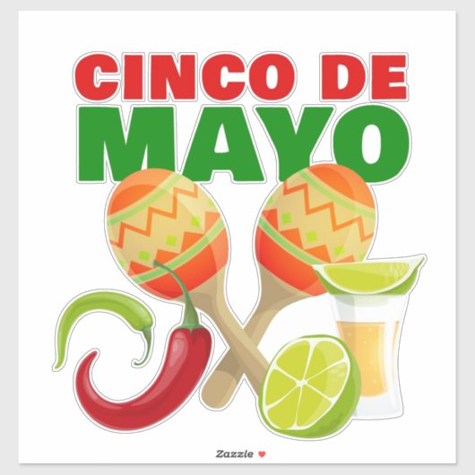 Sticker Cinco De Mayo (Feuille)