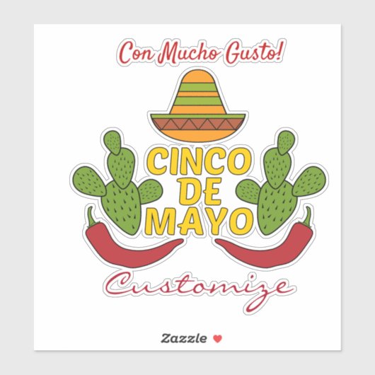 Sticker Cinco de Mayo Thunder_Cove (Feuille)