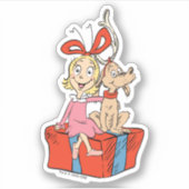 Sticker Cindy Lou Who and Max on a Present (Devant)