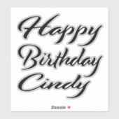 Sticker Cindy Name (Feuille)