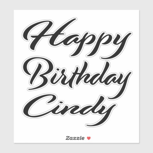 Sticker Cindy Name (Feuille)