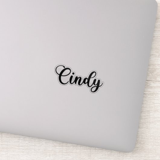 Sticker Cindy Name - Calligraphie manuscrite (Détail)