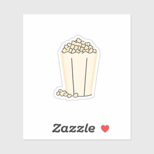 Sticker Cinéma Popcorn (Feuille)