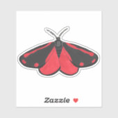 Sticker Cinnabar Moth (Feuille)
