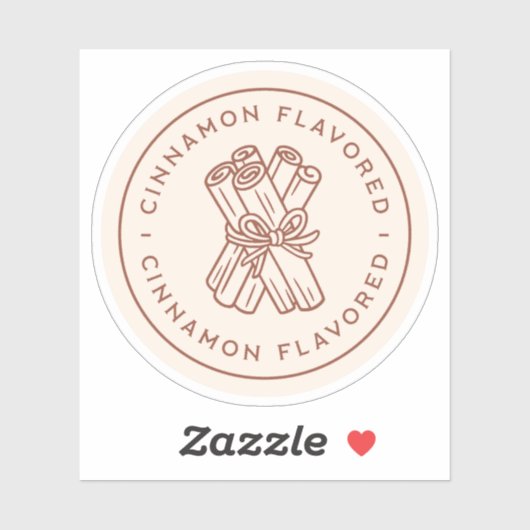 Sticker Cinnamon flavor natural sticks homemade aesthetic (Feuille)