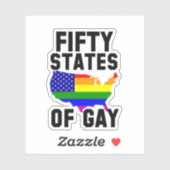Sticker Cinquante États gays (Feuille)