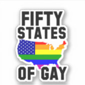 Sticker Cinquante États gays (Devant)