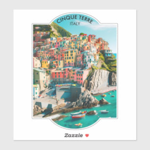 Sticker Cinque Terre, Italie - Photo personnalisable