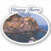 Sticker Cinque Terre, Italie : Soirée romantique (Devant)