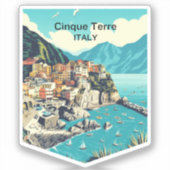 Sticker Cinque Terre Italie, Voyage (Recto)