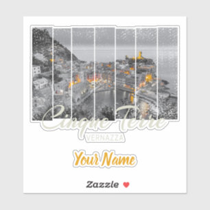 Sticker Cinque Terre Vernazza Italie Souvenir vintage