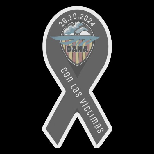 Sticker Cinta de luto valencia dana ribbon