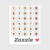 Sticker Circle numbers (Feuille)