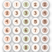 Sticker Circle numbers (Recto)