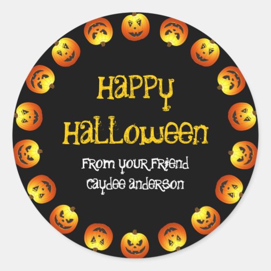 Sticker Circle O'Jack O'Lanterns (Devant)