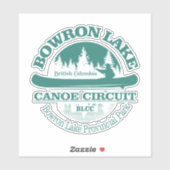 Sticker Circuit de canoë de Bowron Lake (Feuille)