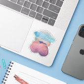 Sticker Circuit de coton (Ordinateur portable avec iPhone)