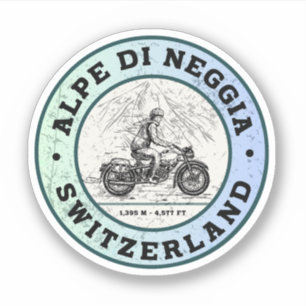 Sticker Circuit moto Alpe di Neggia dans les Alpes suisses