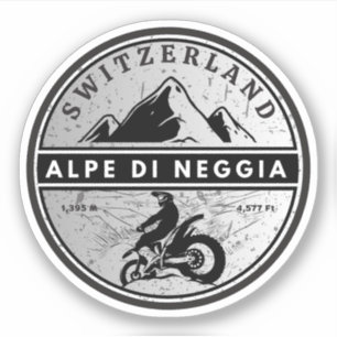 Sticker Circuit moto Alpe di Neggia dans les Alpes suisses