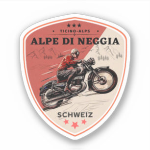 Sticker Circuit moto Alpe di Neggia dans les Alpes suisses