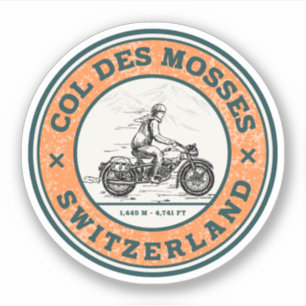 Sticker Circuit moto dans les Alpes suisses du Col des Mos